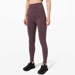 Lululemon Power Within Super High-Rise Pant 28" Heathered Black Currant Sz 12